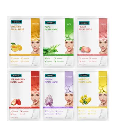 Face Mask Set Skin Care for Teenage Girls - Aloe Vera Sheet Mask to Moisturizing & rejuvenating - Anti-Wrinkle Skin Care Set - Fruit Face Masks to Improve dullness & Brighten - Womens Gift Set(Set B)
