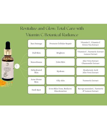 Vitamin C Face Serum - Brightening & Hydrating Anti-Aging Formula with Hyaluronic Acid Turmeric & Green Tea for Glowing Skin Dark Spot & Fine Line Reduction - 1 Fl Oz - Buy Online on GoSupps.com