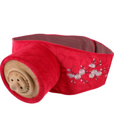 Magiclulu 1 set of moxibusion box MOXA holder cone holding stand Household appliances portable burner moxibusion cone burner moxibusion device bamboo traditional chinese medicine red