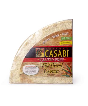 Casabi Artisan Flatbread 2-Pk (Cassava Bread) ***Bake First***, Naturally Gluten-Free (GF), Vegan, Paleo, Low Fodmap, AIP Friendly, Casabe, 100% Yuca Root. 7.05 oz/pack (2-pack) 7.05 Ounce (Pack of 2)