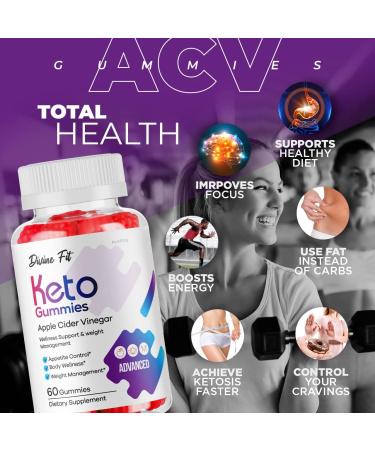 Divine Fit Keto ACV Gummies - 30 Day Supply of Divine Fits for Ultimate Weight Loss - Buy Online on GoSupps.com