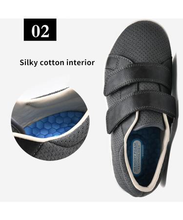Breathable Large Size Diabetic Shoes | Orthopedic Slippers with Easy Bar Strap Closure | Wide Fit 42EU Mixed Colors - Buy Online on GoSupps.com