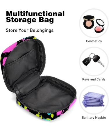 Anna Cowper Splatter Colorful Sanitary Napkin Storage Bag - Multi-colored Portable Period Pouch for Women and Teen Girls - Buy Online on GoSupps.com