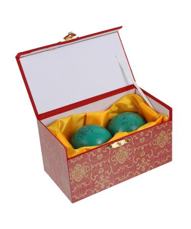 Anneomas 2st turquoise handball hand training balls gem geman gang turquoise spherical balldocks greenish baoding balls marble chinese turquoise balls muscle wooden jade china fitness