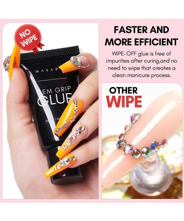 Makartt 30g Professional Rhinestone Nail Glue Gel - Perfect for Beginners & Salons | Strong Hold for Nail Tips & Gemstones - Buy Online on GoSupps.com