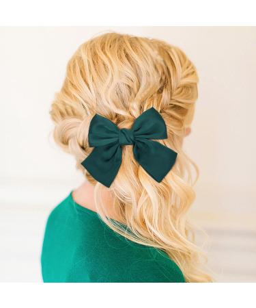 Cinaci 15 Pieces 18cm/7" Big Oversized Silky Satin Hair Bows for Women Large Bow Automatic Spring Hair Clips French Barrettes Accessories for Women Girls Teens Kids - Buy Online on GoSupps.com