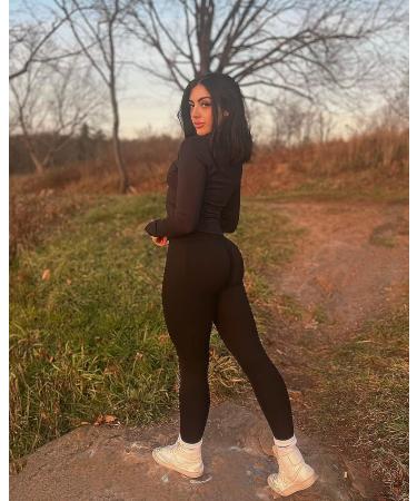 SUUKSESS Women Scrunch Butt Lifting Seamless Leggings - High Waisted Yoga Pants in Upgrade Black - Buy Online on GoSupps.com