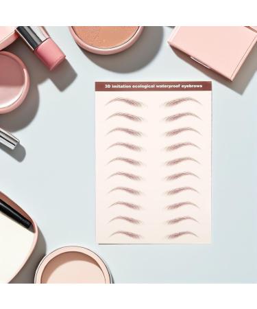 POPETPOP 6 Feuilles D Autocollants Temporaires pour Sourcils Bruns 3D Waterproof Transfert Naturel et pais Autocollants D coller pour Maquillage Rapide et Entretien Quotidien - Buy Online on GoSupps.com