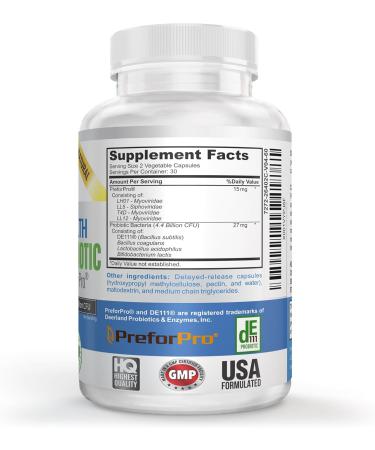 Premium Probiotic plus Ultimate Prebiotic - Gut Biome Builder & Restoration - 4.4 Bn CFU - Best for Women & Men - Bacteria Reaches Intestine within Hours - No Refrigeration - Bacillus Subtilis - Buy Online on GoSupps.com