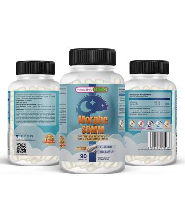 Healthy Fusion Morphe Somm | Get Fast & Restful Sleep | Melatonin + Pure Valerian Passionflower Chamomile & L-Theanine | Effectively Eliminates Insomnia | 60 Capsules - Buy Online on GoSupps.com