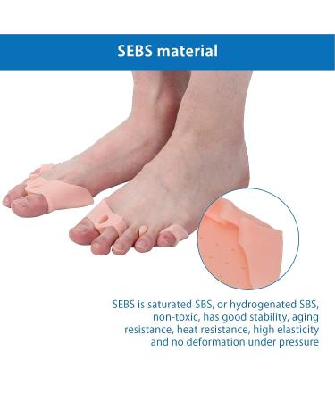 5 Pairs Soft Gel Toe Separator Spacers for Bunion Valgus Correction - Buy Online on GoSupps.com