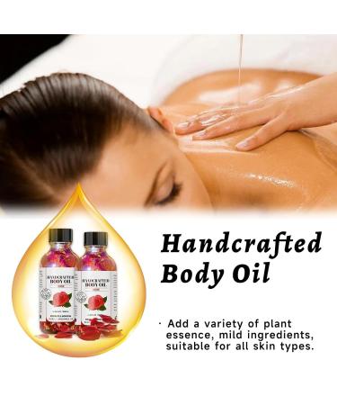 Handcrafted Rose Body Oil with Jojoba Sweet Almond & Coconut Oils Hydrating & Nourishing Multi-Use Moisturizer for Body Massage & Dry Skin Infused with Real Rose Petals 4.06 fl oz - Buy Online on GoSupps.com