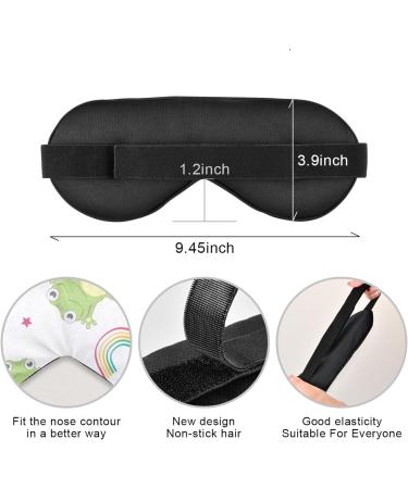 Adjustable Light Blocking Eye Mask for Deep Sleep - Ideal for Travel, Yoga, and Meditation - Breathable & Comfortable - Cartoon Frogs Design - Men and Women - Buy Online on GoSupps.com