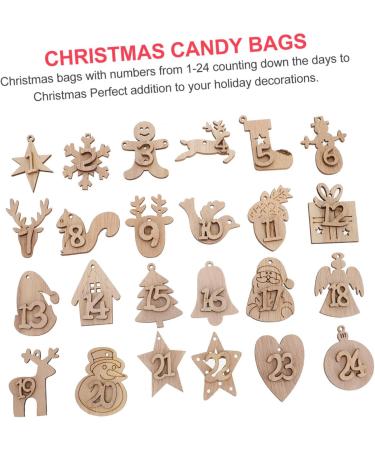 Cabilock DIY Advent Calendar 6 Sets Christmas Calendar Bag Digital Calendar Xmas Candy Bags Countdown Calendar Candy Bags Number - Buy Online on GoSupps.com