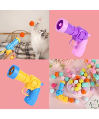 LPMXYW 35pcs Cat Ball Gun Interactive Toy Plush Ball Shooting Gun for Cats Cat Toy Launcher Launcher Cat Colorful Plush Toy Balls for Funny Cat Toys Indoor Kitten for Training Playing Pet Supplies - Buy Online on GoSupps.com