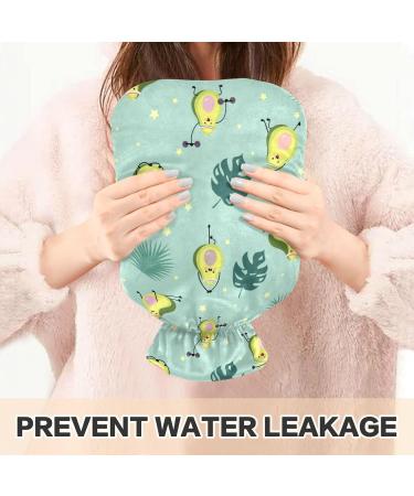 NAANLE PALMBLATT Funny Avocado Hot Water Bottle - 2L Transparent for Pain Relief & Heat Therapy | Large Hand & Foot Comfort - Buy Online on GoSupps.com