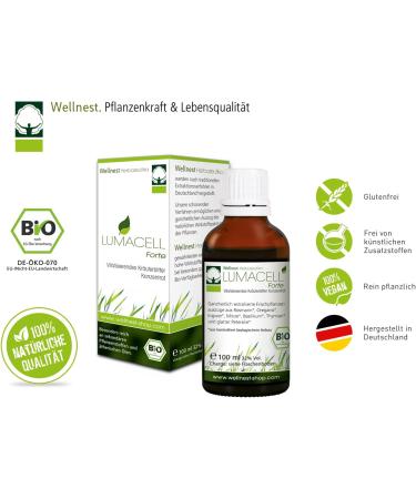 Wellnest Bio Lumacell Forte Concentrate 100ml - 100% Natural Vegan Handmade in Germany | No Artificial Colors or Flavors - Buy Internationally - Buy Online on GoSupps.com