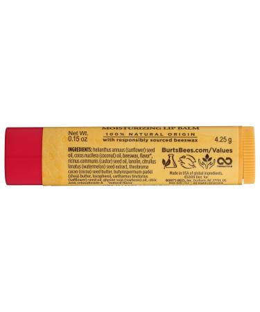 Burts Bees Watermelon Lip Balm - Hydrating Lip Care 0.15 OZ | Shop Internationally - Buy Online on GoSupps.com