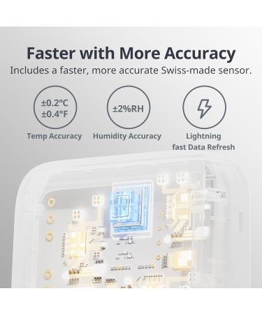 SWITCHBOT Bluetooth Thermometer Hygrometer - Digital Temperature & Moisture Sensor with App Data Storage & Dew Point Monitoring - Buy Online on GoSupps.com