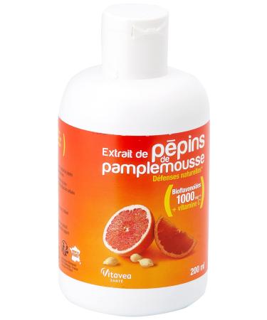 Vitavea - Grapefruit Seed Extract + Vitamin C - Boosts natural defenses - High concentration of bioflavonoids - Immunity - 200 ml - 200 days - Made in France