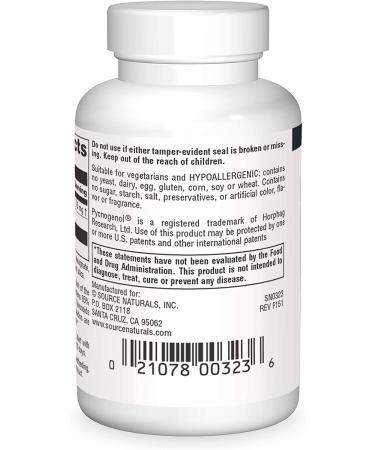 Source Naturals Pycnogenol 75mg - 60 Tablets | Proanthocyanidin Complex Supplement - Buy Online on GoSupps.com