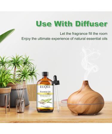 EUQEE Citronella Essential Oil 118ml - Pure Aromatherapy Oil for Diffusers and Humidifiers - Buy Online on GoSupps.com