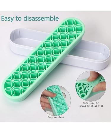 Unaone Silicone Makeup Brush Holder - Multipurpose Beauty Tool Organizer in Green - Buy Online on GoSupps.com