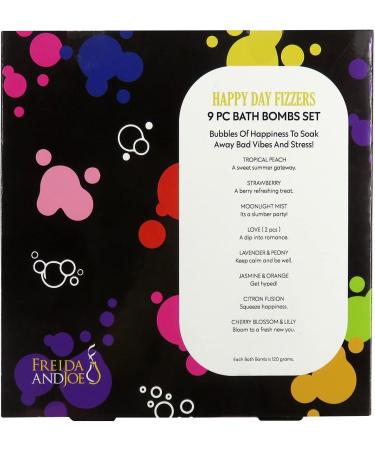 Happy Day Fizzers Aromatherapy 9-Piece Large Bath Bomb Gift Set for Women - Relaxing Home Spa Gift for Mom | Birthday & Christmas Gifts - Buy Online on GoSupps.com