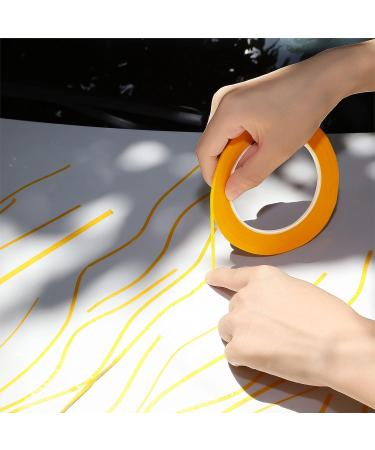 Epakh 4 Rolls Pinstripe Tape Set - 1/16, 1/8, 1/4, 1/2 Inch Width x 52 Yards Long - Yellow Masking Tape for Painters, Automotive, DIY - Ideal for Car, Auto Paint, Art - Buy Online on GoSupps.com