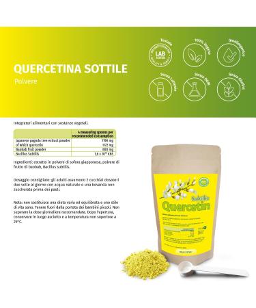  ERASVITAL Quercetin Subtilis powder with important companions - Baobab fruit powder (a good supplier of vitamin C) and Bacillus Subtili - Buy Online on GoSupps.com