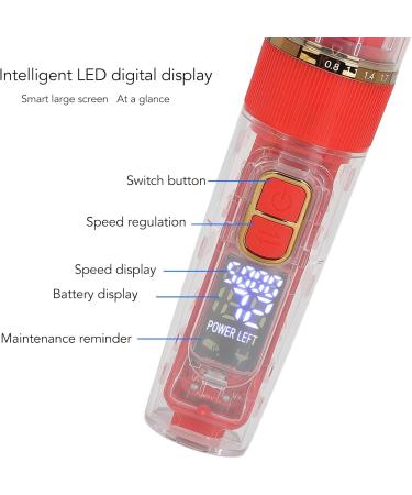 Dekaim Men's Hair Clipper Cordless Beard Trimmer Clippers Professional Hair Trimmer Haircutt Kit IPX7 Waterproof Transparent USB Rechargeable Electronic Hair Cutter (Red) - Buy Online on GoSupps.com