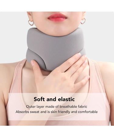 Adjustable Cervical Collar Soft Neck Brace with Breathable Fabric Ergonomic Design Lightweight Portable for Traveling Men Women Relieves Neck Discomfort (Grey) - Buy Online on GoSupps.com