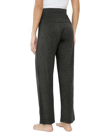 Amorbella Maternity Sweatpants XXL Charcoal - Over The Belly Yoga/Pajama/Lounge Pants for Pregnancy - Buy Online on GoSupps.com
