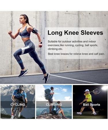 Compression Leg Sleeves for Men and Women - Black - 3X-Large (1 Pair) - Buy Online on GoSupps.com