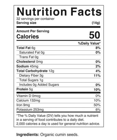 Certified Organic Whole Cumin Seeds 16 OZ (454 gm) - Nova Nutritions - Buy Online on GoSupps.com