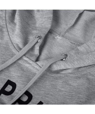 Bigfanshu Womens Long Sleeve Tops Fashion Sweatshirt Hoodie Solid Bandage Pullover Top Blouse Gray - Buy Online on GoSupps.com