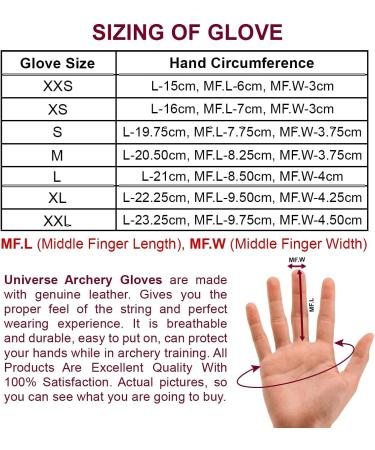UNIVERSE ARCHERY Handmade Leather Archery Glove for Recurve Bow | Shooting & Hunting Three Finger Glove | Cow Hide Leather | XS-XXL Sizes - Buy Online on GoSupps.com