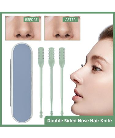 3 Pack Nose Hair Trimmer - 2 in 1 Professional Double Headed Clipper & Remover (Mint Green) | International Shipping Available - Buy Online on GoSupps.com