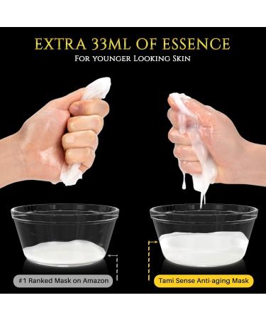 Anti Aging Face Mask with 5 Peptides & EGF Serum - Korean Skincare Sheet Masks for Wrinkles & Moisturizing (5 Masks) - Buy Online on GoSupps.com