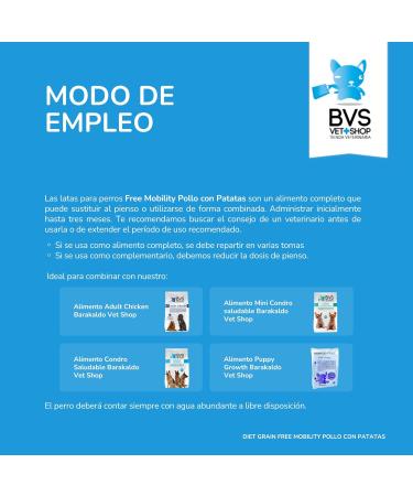 Barakaldo Vet Shop | Diet Grain Free Mobility Chicken with Potatoes wet dog food | 1 unit x 400 g - Buy Online on GoSupps.com