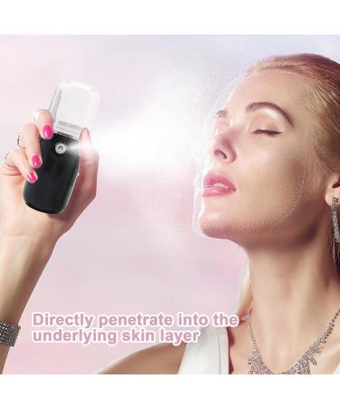 Face Mister | 30ml Visual Water Tank Facial Sprayer | Moisturizing Atomization Nano Mister | Handy Portable Mist Sprayer | Rechargeable | Cool Mist Facial | Steamer for Skin Care Black - Buy Online on GoSupps.com
