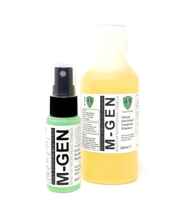 Menthogen Anti Itch Scalp Treatment Set Spray (30ml) and Shampoo System 200ml. Quickly Stop & Prevent Itchiness and Dry Flaky Scalp. Effective Remedy for Mild to Severe Irritation.