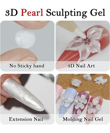  TQEBWUS 3D Modelling Gel 3D Solid Nail Gel | 5ml Manicure Non Sticky for Extension Modelling Sculpture Home Beginners Girls Women - Buy Online on GoSupps.com