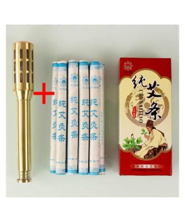 DUNSBY Moxa Rolls 12 In 1 Copper Stick Moxa Stick Box Instrument Moxa Stick 10 Moxa Sticks (Color : Ivory)