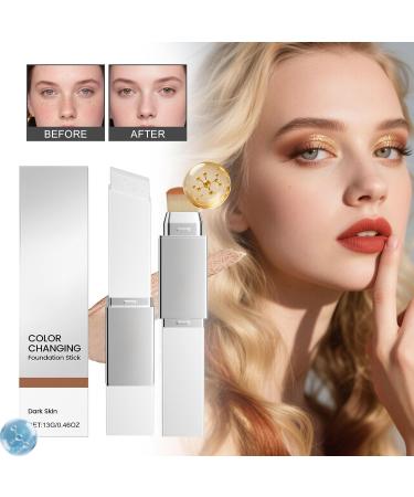 New Color Changing Foundation Stick Moisturizing Concealer Base Makeup Double Sided with Builtin Brush Portable for Daily Use(Ivory White) - Buy Online on GoSupps.com