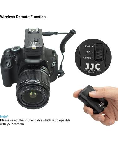 JJC 3-in-1 Wireless Flash Trigger & Shutter Remote Control Kit for Canon EOS Cameras | Two Receivers Included | Replaces Canon RS-60E3 - Buy Online on GoSupps.com
