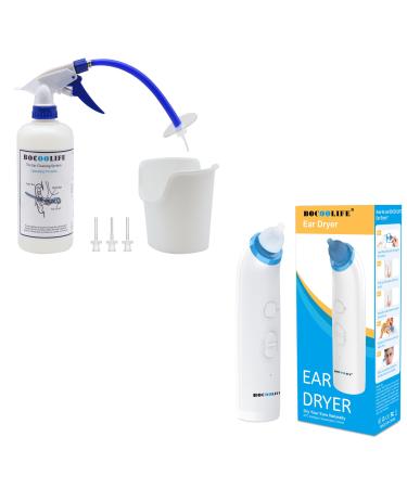 BOCOOLIFE Ear Wax Removal Ear Cleaning Kit Ear Irrigation Flushing Kit with BOCOOLIFE Ear Dryer for Swimmers for Ear Cleaning Perfect Ear Wax Rmove Kit At Your Home