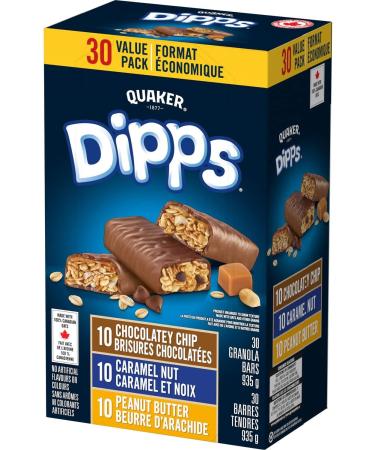 QUAKER Dipps Triple Play Granola Bars 30 Count 935g (Pack of 10) - Buy Online on GoSupps.com