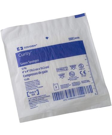 3033 Curity Gauze Sponge Sterile 2's in Peel-Back Package 4 x 4 12-ply (Pack of 50)