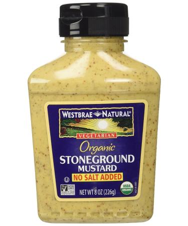 Westbrae Natural Stoneground Mustard No Salt Added -- 8 oz (Pack Of 3)